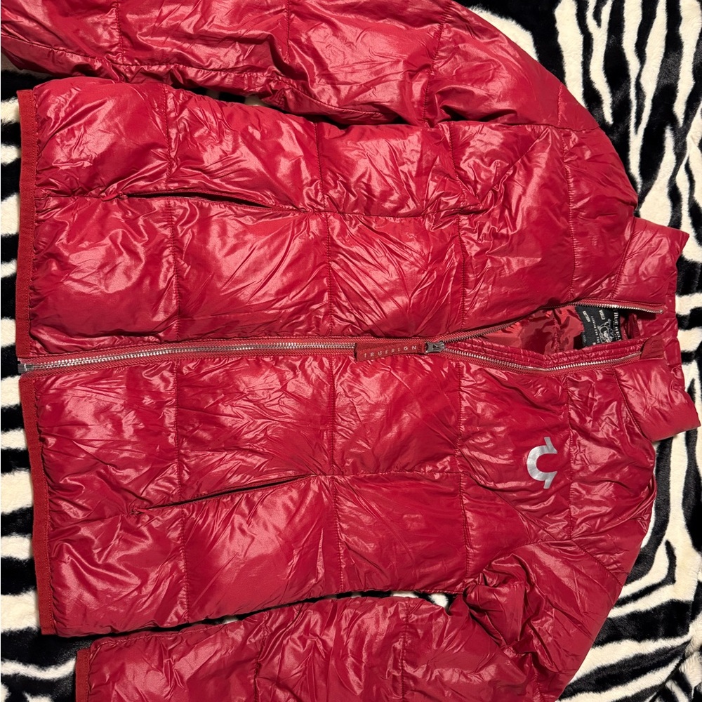 True Religion Red Puffer Jacket